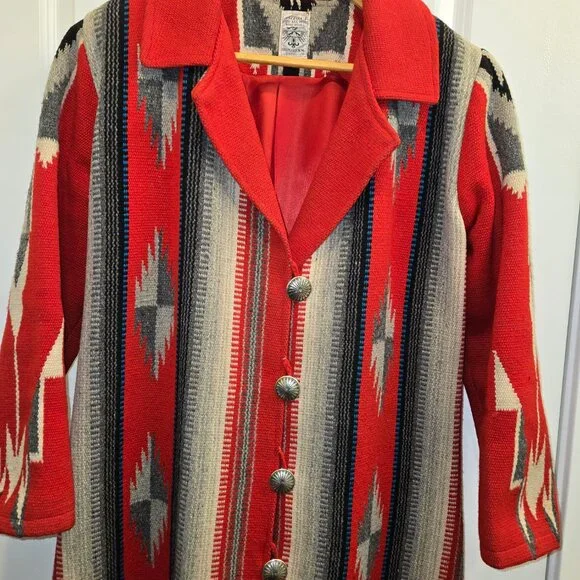 Vintage Chimayo Ortega's Weaving Long Coat - Picture 4 of 14